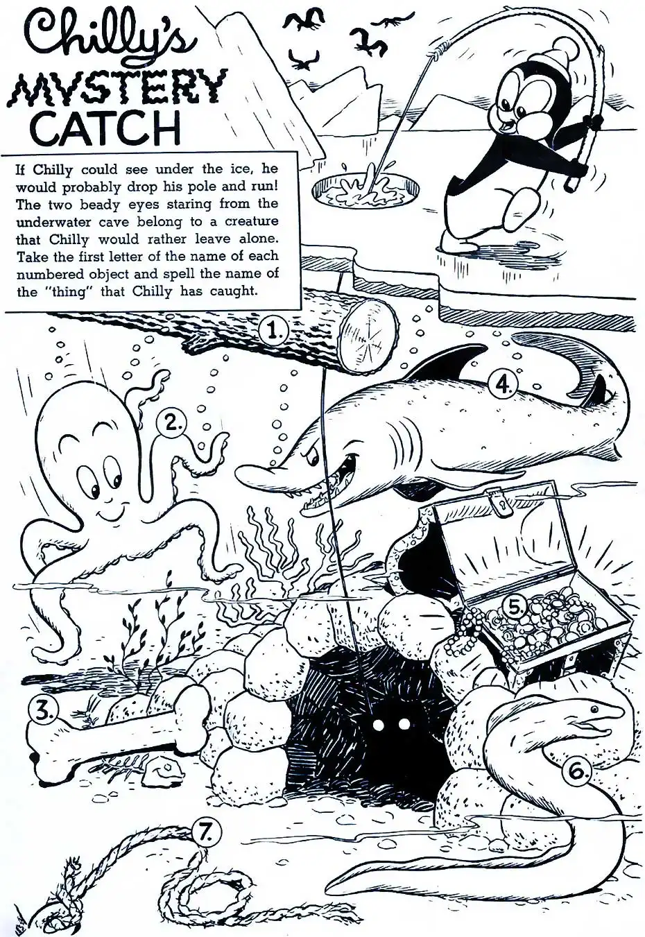 Chilly Willy comic - Mystery Catch