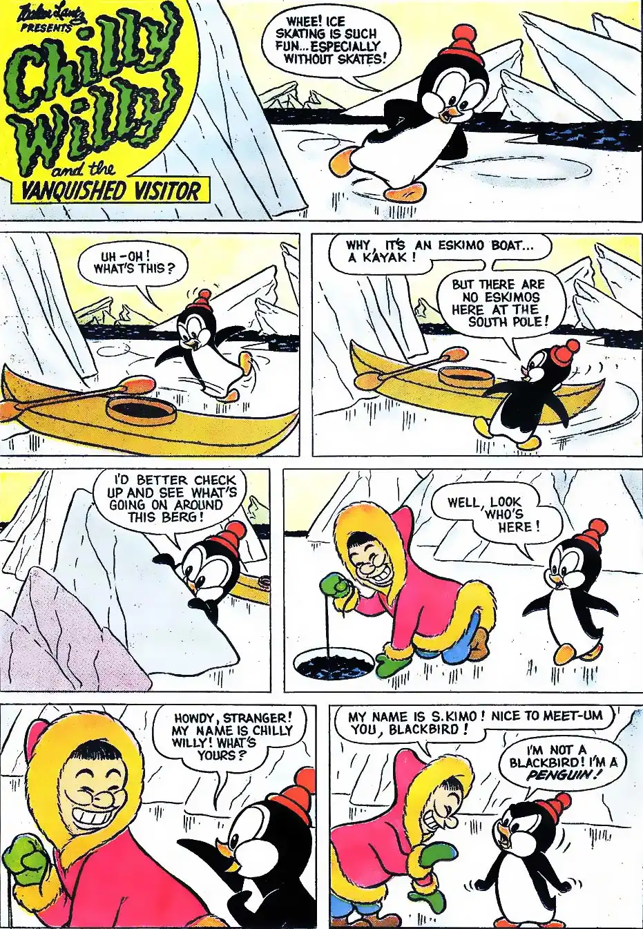 Chilly Willy comic - Vanquished Visitor - Pg 1