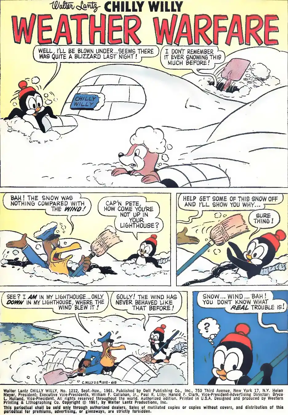 Chilly Willy comic - Weather Warfare - Pg 1